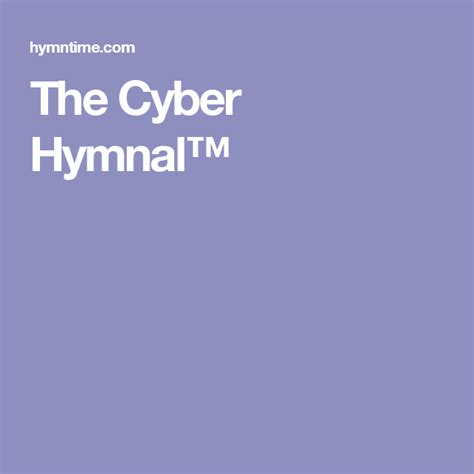 cyber hymnal website.